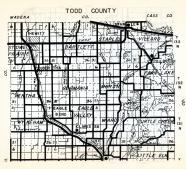 Todd County 1, Hewitt, Stowe Prairie, Staples, Bartlett, Villard, Germania, Bertha, Moran, Fawn Lake, Eagle Bend, Minnesota State Atlas 1954